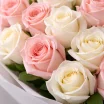 Амур – букет из высоких кремовых и розовых роз (70 см) 2